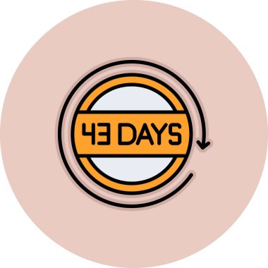 5 günlük modern simgenin vektör illüstrasyonu