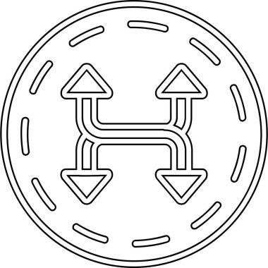 Bir harita simgesinin vektör illüstrasyonu