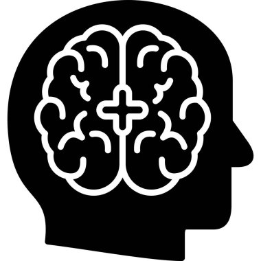 baş beyin simgesi vektör illüstrasyonu
