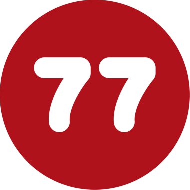 777 kırmızı yuvarlak düğme