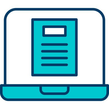 Dizüstü bilgisayar simgesi vektör çizimi