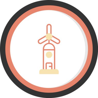 Bir yel değirmeni simgesinin vektör çizimi