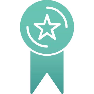 Madalya yıldızı ikon vektör illüstrasyonu