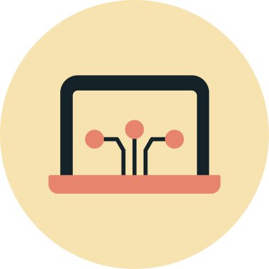 dizüstü bilgisayar simgesi, vektör illüstrasyonu