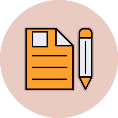 Belge simgesinin vektör illüstrasyonu