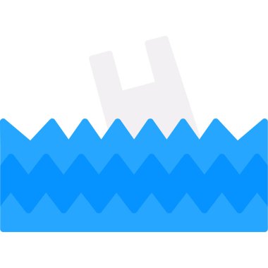 Su. Web simgesi basit illüstrasyon