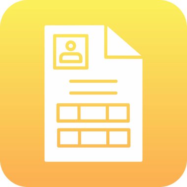 Belgenin vektör illüstrasyon simgesi