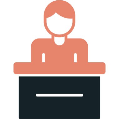 iş bürosu masa simgesi doldurulmuş taslak biçimi