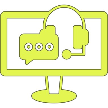 Bir robot simgesinin vektör illüstrasyonu