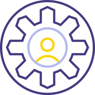 dişli simgesi, vektör çizimi