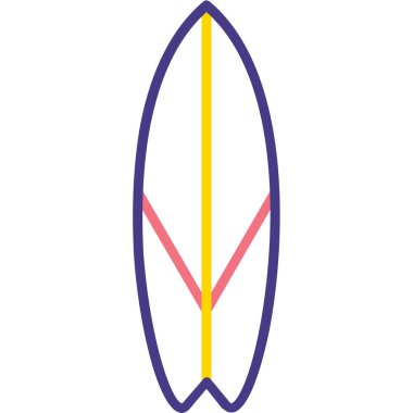 Sörf tahtası. Web simgesi basit illüstrasyon