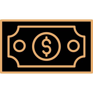 Dolar sembolü vektör illüstrasyonu
