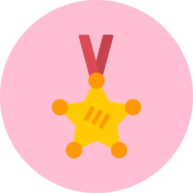 Madalya Web simgesi basit illüstrasyon