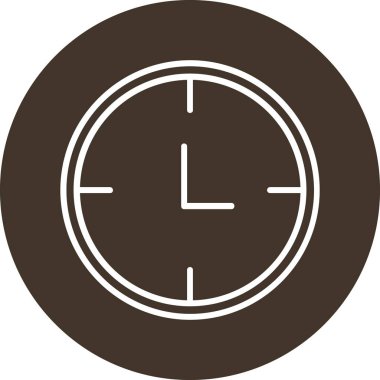 saat web simgesi basit vektör illüstrasyonu