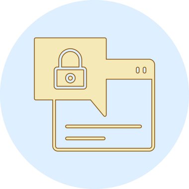 Kilit. Web simgesi basit tasarım