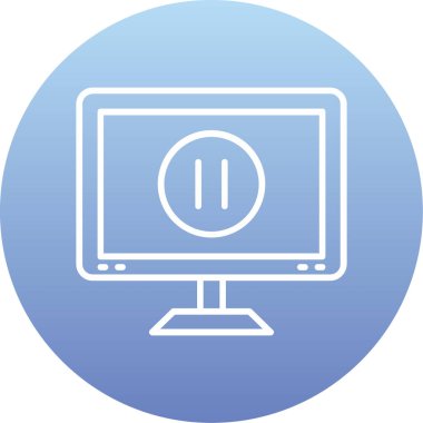 Bilgisayar modern simgesinin vektör illüstrasyonu