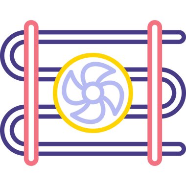 Rüzgar türbini. Web simgesi basit illüstrasyon