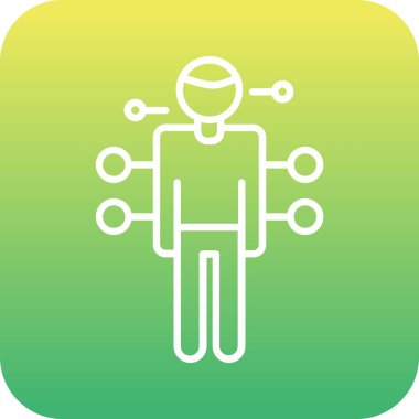 Bir kişi vektör simgesine sahip eşsiz bir erkek kullanıcı