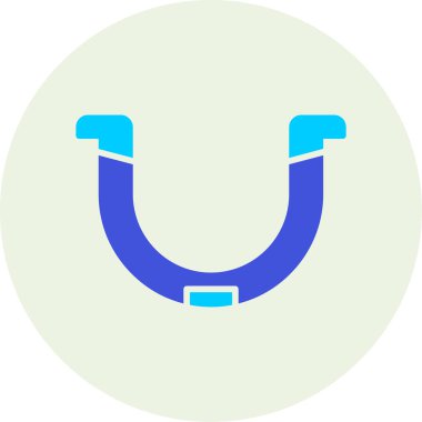 Tek bir izole edilmiş at nalı ikonunun vektör çizimi