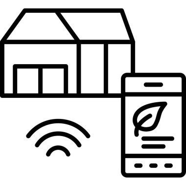 taşınabilir ev simgesi taslak biçimi