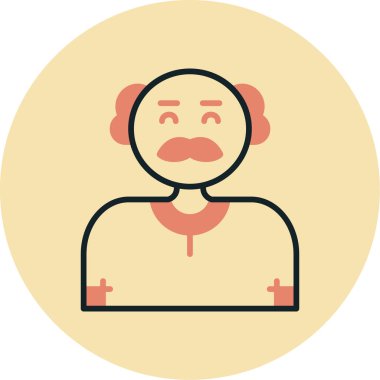 avatar erkek simgesi düz stil