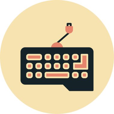 retro bilgisayar klavye simgesi