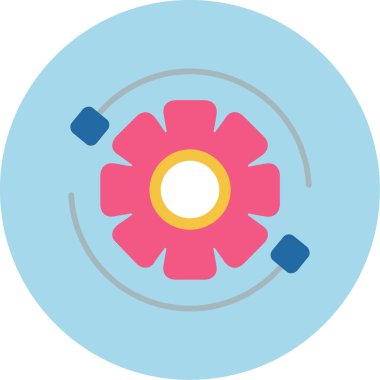 Çiçek. Web simgesi basit illüstrasyon