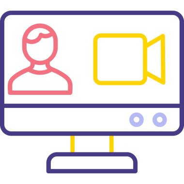 Bilgisayar. Web simgesi basit illüstrasyon