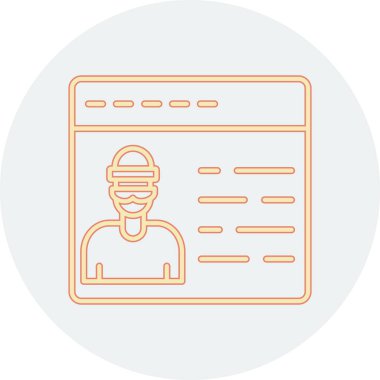 Modern kimlik simgesinin vektör illüstrasyonu