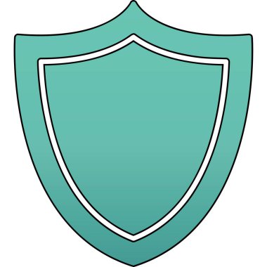 kalkan ikon vektör illüstrasyonu