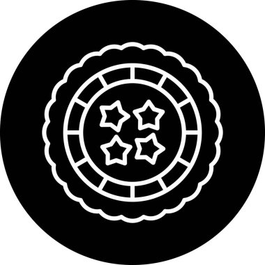 Bir yıldız simgesinin vektör illüstrasyonu