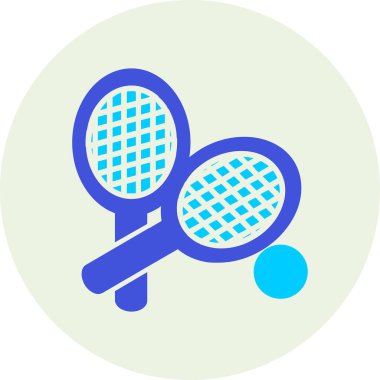 Tenis raketi. Basit resimleme