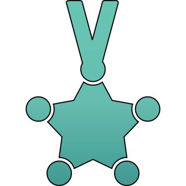 Madalya vektör simgesi modern basit vektör illüstrasyonu