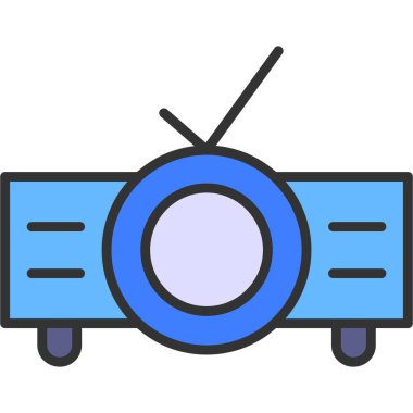 Televizyon. Web simgesi basit illüstrasyon