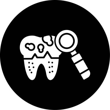 Diş sağlığı, diş bakımı ve tıbbi konseptin vektör simgesi