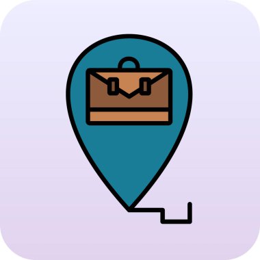 Harita simgesi soyut arkaplan grubunda izole edildi