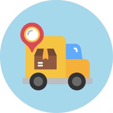 Teslimat. Web simgesi basit illüstrasyon