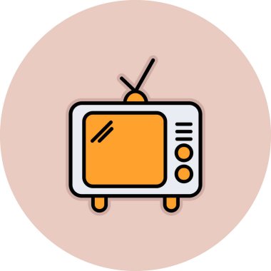 Televizyon ikonu. vektör illüstrasyonu