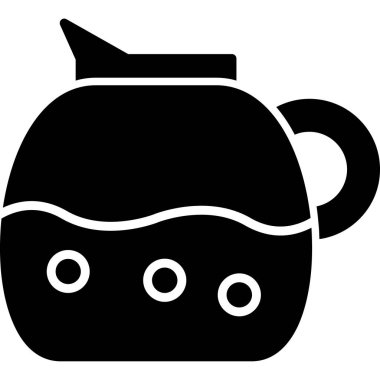 çaydanlık simgesi vektör illüstrasyonu