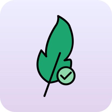 Yaprak simgesi, vektör illüstrasyon tasarımı