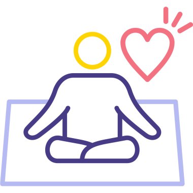 kalp ikonu, modern basit illüstrasyon