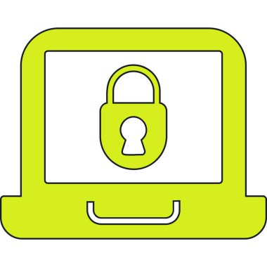 asma kilit simgesi, vektör çizimi