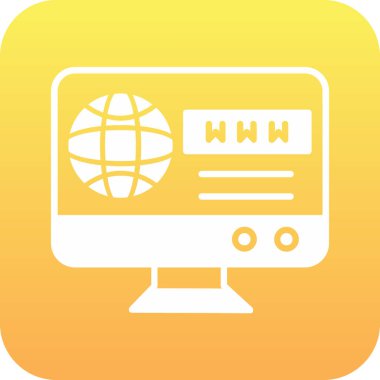 İnternet simgesi, vektör illüstrasyonu