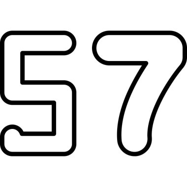 numara 65 satır siyah simge tasarımı