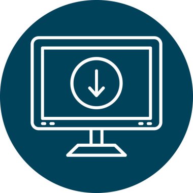 bilgisayar ekranı simgesi, vektör illüstrasyonu