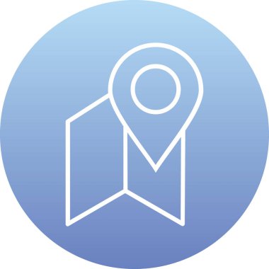 Moda biçimi izole edilmiş arkaplanda harita konumu simgesi