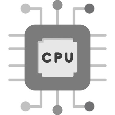 İşlemci. Web simgesi basit illüstrasyon