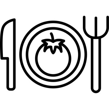 Gıda simgesinin vektör illüstrasyonu