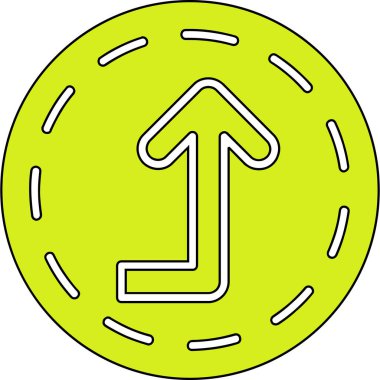 Yol işareti simgesinin vektör illüstrasyonu