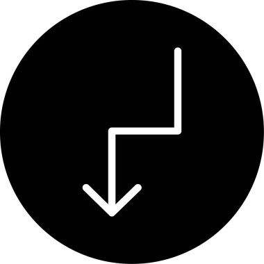 ok yönü simgesi ana hat biçiminde